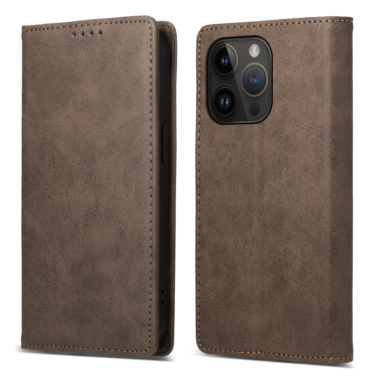DF-05 For iPhone 14 Pro Leather Phone Case Protector Cover RFID Blocking Wallet Stand Shell DF-05 For iPhone 14 Pro Leather Phone Case Protector Cover RFID Blocking Wallet Stand Shell